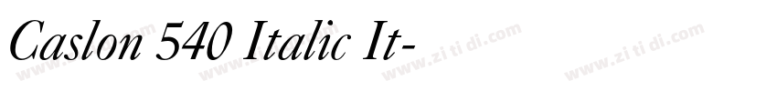 Caslon 540 Italic It字体转换